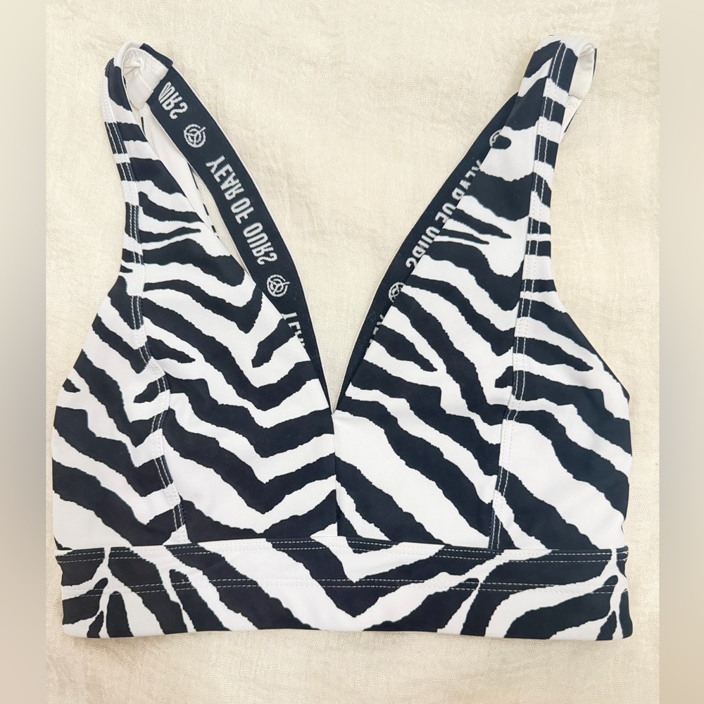 Year of Ours Black and White Sports Bra